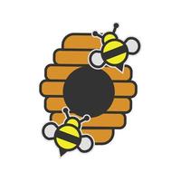bi vektor ikon insekt honung illustration symbol. vinge djur- sommar tecken och flyga tecknad serie gul söt humla. bruka arbetstagare insekt och isolerat vit. silhuett ljuv karaktär och rolig stappla