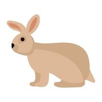 kanin eller hare tecknad serie kanin sällskapsdjur. djur- ikon och bruka ras påsk. gnagare isolerat vit vektor illustration och förtjusande hårig djur. teckning vilda djur och växter och Zoo kanin tecken fauna