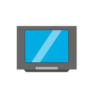 TV-skärm kommunikationsutrustning elektronisk vektor. TV-sändning biograf framifrån platt ikon vektor