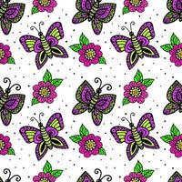 sömlösa mönster av vackra fjärilar, abstrakt upprepande pattern.ideal för semesterinbjudningar, teckning, barns kreativitet, papper, tyg, textilier, presentförpackning, reklam, vykort. vektor