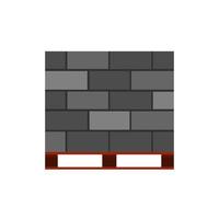 Betonblock Ziegel Vektor Icon Baumaterial. zementgebäude architektur wand. Steinindustrie Mauerwerk Mauerwerk