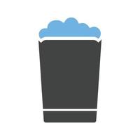alkohol glyf blå och svart ikon vektor