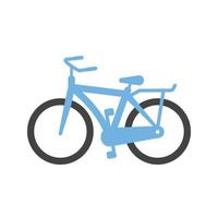 cykel jag glyf blå och svart ikon vektor