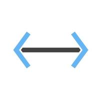 Links-rechts-Glyphe blaues und schwarzes Symbol vektor