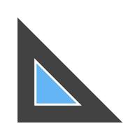 uppsättning fyrkant glyf blå och svart ikon vektor