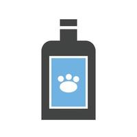 Veterinärmedizin Glyphe blaues und schwarzes Symbol vektor