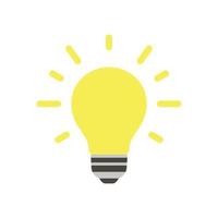 glühbirne vektor idee symbol illustration hell strom lampe. Inspiration kreative Glühbirne Energie Innovation macht einfaches Zeichenkonzept. lösung symbol beleuchtung business clipart glühbirne