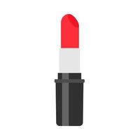 Lippenstift rot Frauen Luxus Make-up Kosmetik Hautpflege Vektor-Symbol. bunte glänzende Rohrprobe vektor