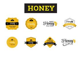 Honig-Bienen-Abzeichen-Vektoren