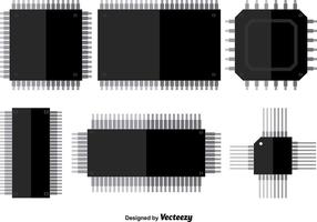 Mikrochip-Vektor-Icons vektor