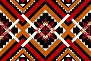 geometrisk etnisk mönsterkonst. sömlösa mönster i tribal, folklig broderi och mexikansk stil. design för bakgrund, tapeter, vektorillustration, tyg, kläder, matta. vektor