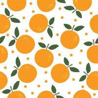 nahtlose Muster tropische Früchte. schönes orangefarbenes Fruchtmuster vektor