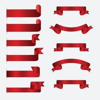 rött band banner vektor design