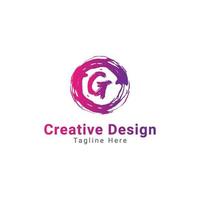 Designvorlage für modernes g-Buchstabenkreis-Logo vektor