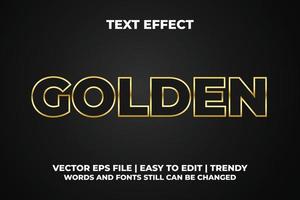 svart djärv lutning guld text effekt mall design vektor