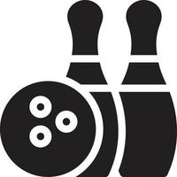 Bowling-Vektorillustration auf einem Hintergrund. hochwertige Symbole. Vektorsymbole für Konzept und Grafikdesign. vektor