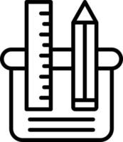 Liniensymbol für Zeichenwerkzeuge vektor