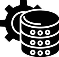 Glyphensymbol für die Datenverwaltung vektor