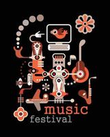 musikfestival affisch mall vektor