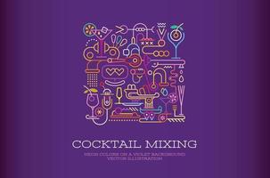 Cocktail-Mixing-Vektor-Illustration vektor