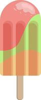 verschiedene farbige Eis am Stiel, isoliert auf weißem Hintergrund. fruchtiges Eis am Stiel vektor