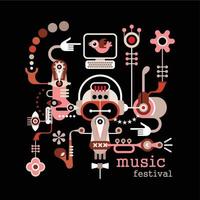 musikfest-vektorillustration vektor