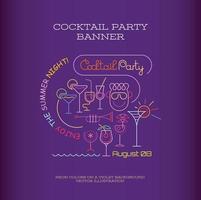 Cocktail-Party-Banner-Design vektor