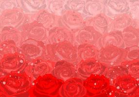 schöne moderne Tapete mit roten und rosa Rosen. Vektor-Illustration. Illustration mit verschiedenen Rosentönen. romantische Kunst. vektor