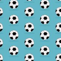 helles niedliches muster mit fußbällen auf blauem hintergrund. Nahtloses Muster mit Fußball für Dekorationsdesign. Fußball-Tapete. Vektor-Illustration vektor