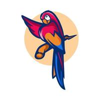 papegoja fågel karaktär illustration vektor