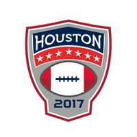 Houston 2017 American Football Big Game Wappen Retro vektor