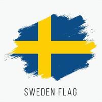 Grunge-Schweden-Vektor-Flagge vektor