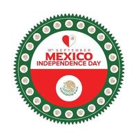 16. september mexiko unabhängigkeitstag feiert vektor