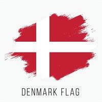 Grunge-Dänemark-Vektor-Flagge vektor