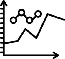 Liniendiagramm-Symbol vektor