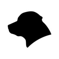 rottweiller huvud symbol silhuett platt design vektor illustration. hund logotyp