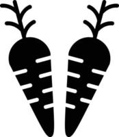 Karotten-Glyphe-Symbol vektor