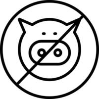 kein Schweinefleisch-Symbol vektor