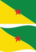 Flagge von Französisch-Guayana. Französisch-guayana Fahnenschwingen. flacher Stil. vektor