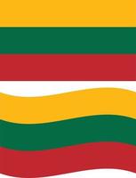 Flagge von Litauen. litauen nationalflagge. flacher Stil. vektor