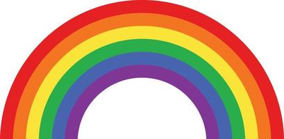 Regenbogenstolz auf weißem Hintergrund. LGBT-Flagge. Regenbogenzeichen. Regenbogensymbol schwul oder lgbt. flacher Stil. vektor
