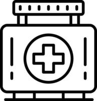 medicinsk låda linje ikon vektor