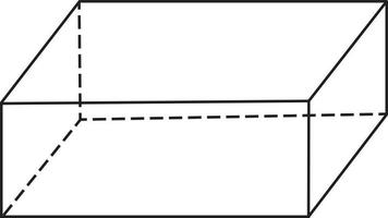 rechteckiges Prismenumrisssymbol auf weißem Hintergrund. rechteckiges Prismenzeichen. flacher Stil. vektor
