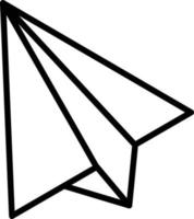 pappersplan linje ikon vektor