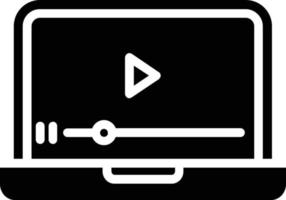 Symbol für Videomarketing-Glyphe vektor