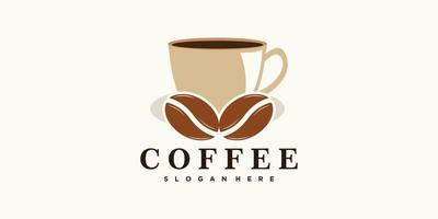 kaffe ikon logotyp design inspiration för Kafé eller restaurang med kreativ modern begrepp vektor