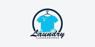 Waschmaschinen-Logo mit kreativem Konzept für Ihr Wäscherei-Business-Symbol vektor
