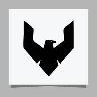 vektor illustration av en svart Örn på vit papper som är perfekt för logotyper, företag kort, emblem och ikoner.