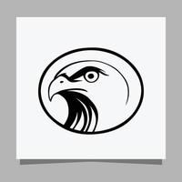 vektor illustration av en svart Örn på vit papper som är perfekt för logotyper, företag kort, emblem och ikoner.