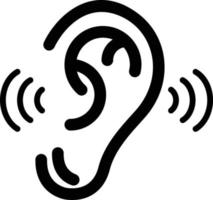 Glyphen-Symbol hören vektor